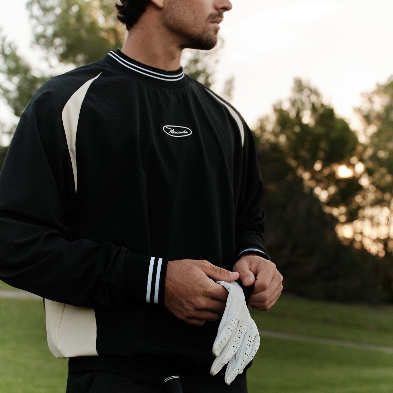代购Macade高尔夫长袖衫男复古耐用防风衣TX Links Windbreaker