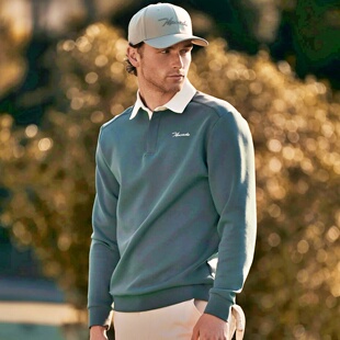 代购Macade Blades Polo Sweatshirt男子高尔夫长袖衫