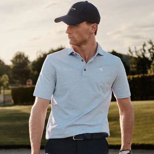 代购Macade高尔夫短袖衫男轻质弹力舒适新款Ridgeweave TX Shirt