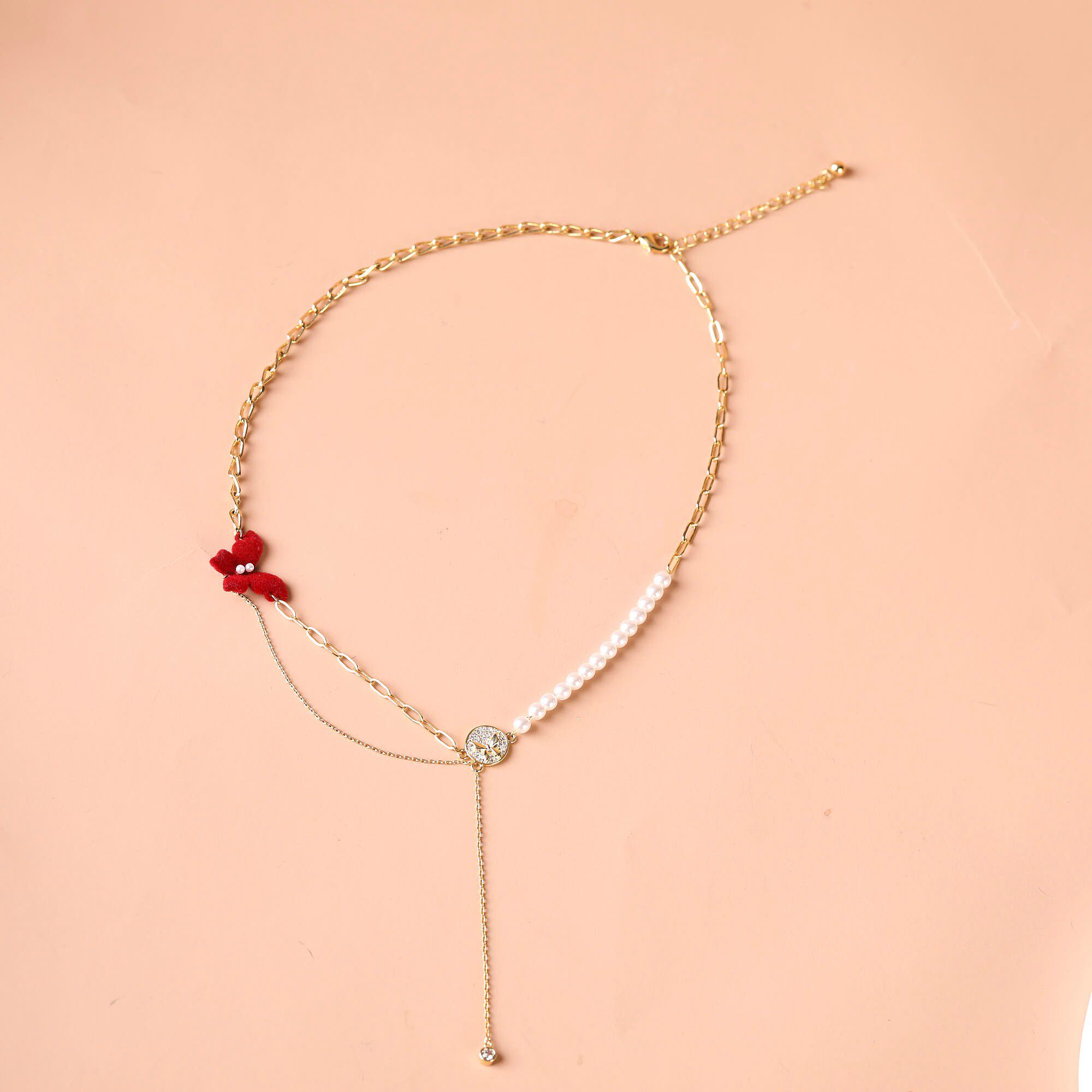 澳之冠【红蝶】时尚百搭项链