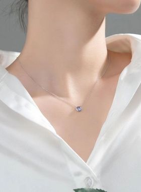 海洋之心项链2025年新款女ins冷淡风精致轻奢小众设计感锁骨链夏