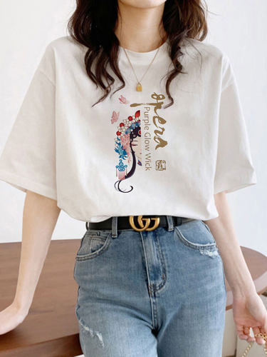 白色新款宽松显瘦大码小众t恤