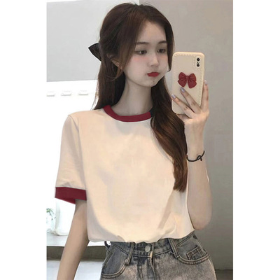 纯棉绝美设计感短袖t恤女