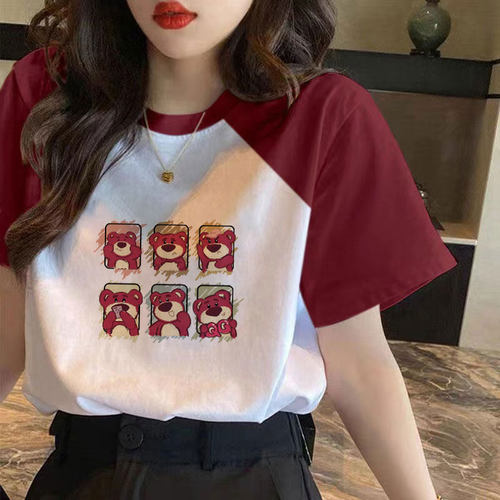 纯棉短袖t恤女港味chic