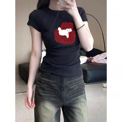 夏季超好看漂亮纯棉短袖t恤女