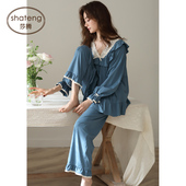 睡衣女款 家居服套装 春秋款 纯棉春款 2025年新款 胖mm秋冬款 长袖 大码