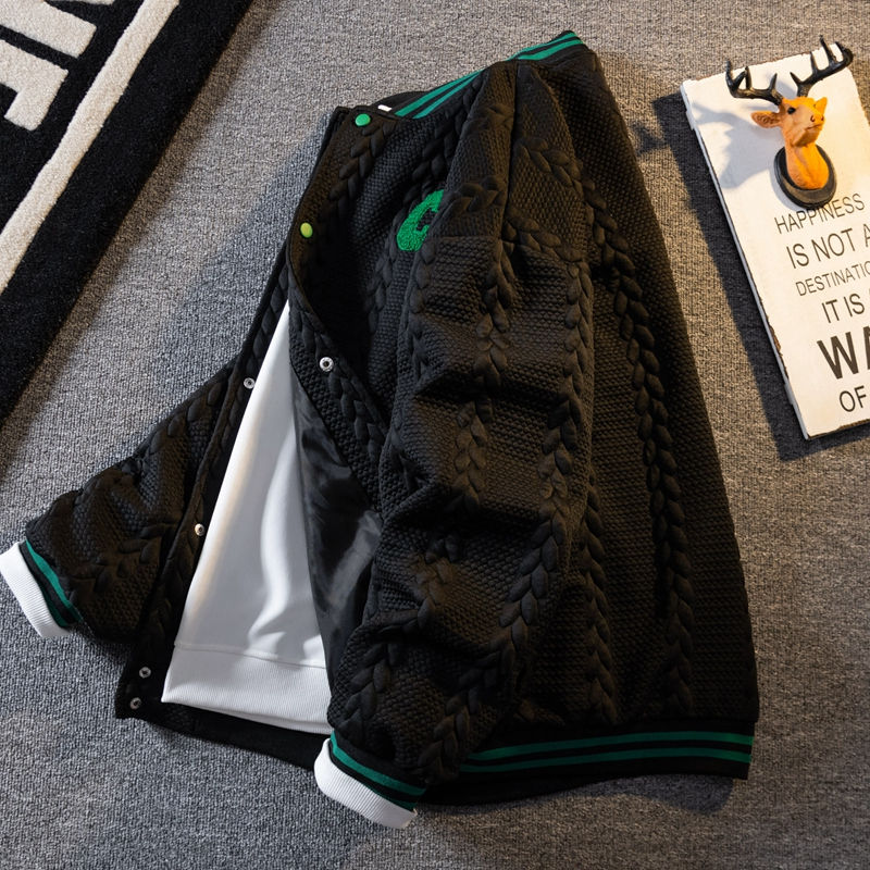 小香风针织外套男高级感工装夹克