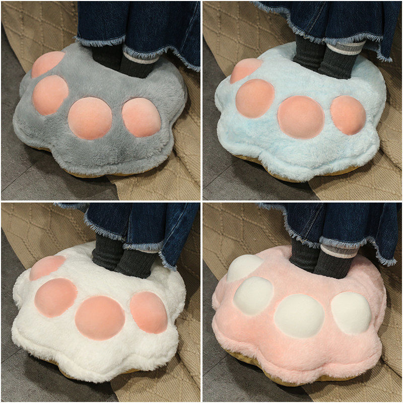 暖脚宝床上睡觉用被窝办公室暖足不插电女生可爱毛绒家居棉拖鞋冬