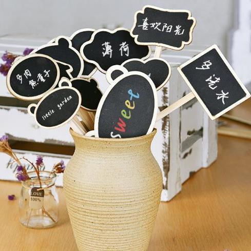 创意花插黑板 标签标记黑板 名牌黑板 夹子迷你小黑板 造型黑板