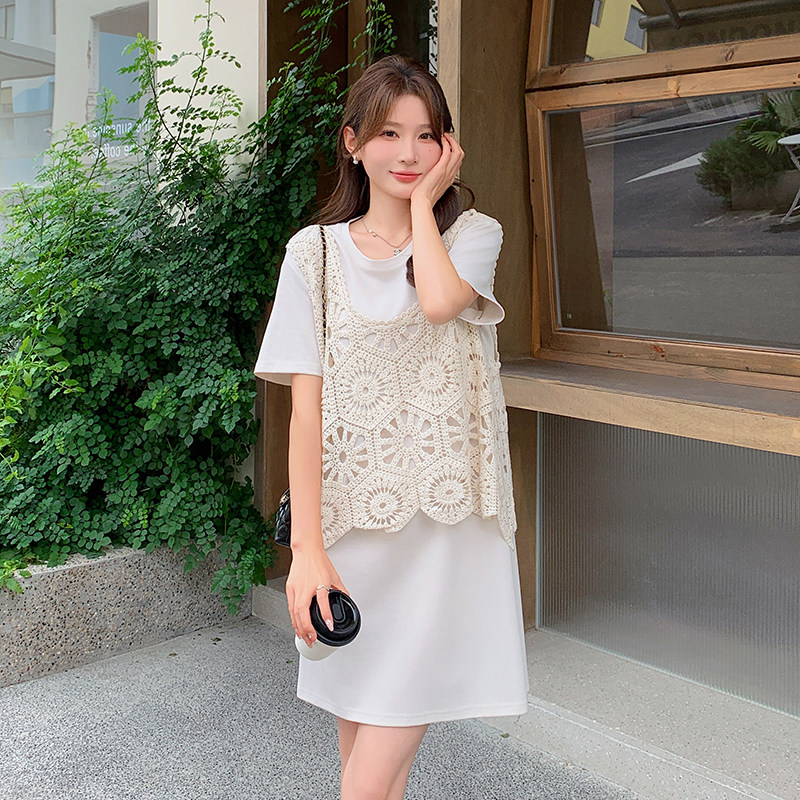 连衣裙马甲两件套新款支持退现P105K158,女装连衣裙,浙宝220A
