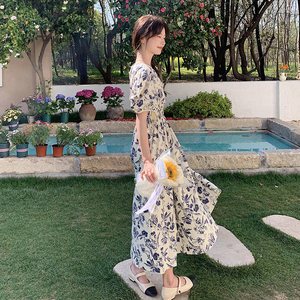夏款新款棉布印花连衣裙现货支持退现P120k180,女装孕妇装,浙宝220A