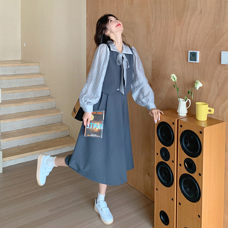春款新款连衣裙假三件套,女装连衣裙,浙宝220A
