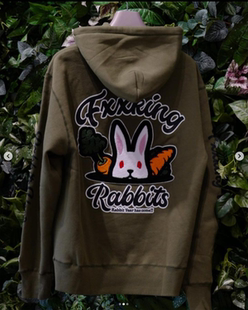 #FR2 月TSUKI 兔年限定 Chenille Rabbit Hoodie 男女连帽卫衣潮
