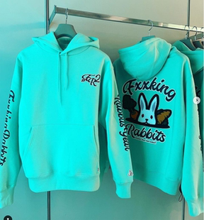 #FR2 月桃GETTO 兔年限定 Chenille Rabbit Hoodie 男女连帽卫衣
