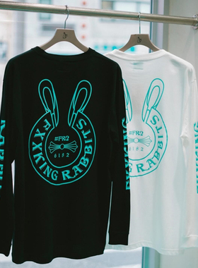 #FR2 月桃GETTO Logo within Face Outline 男女长袖T恤潮