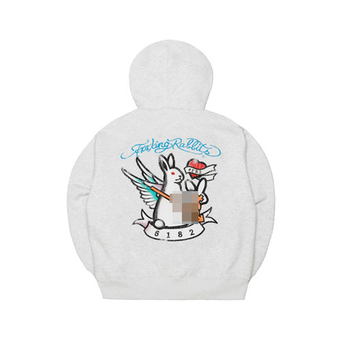 #FR2 Frost Bleach Rabbits Tattoo Zip-up Hoodie 拉链卫衣潮