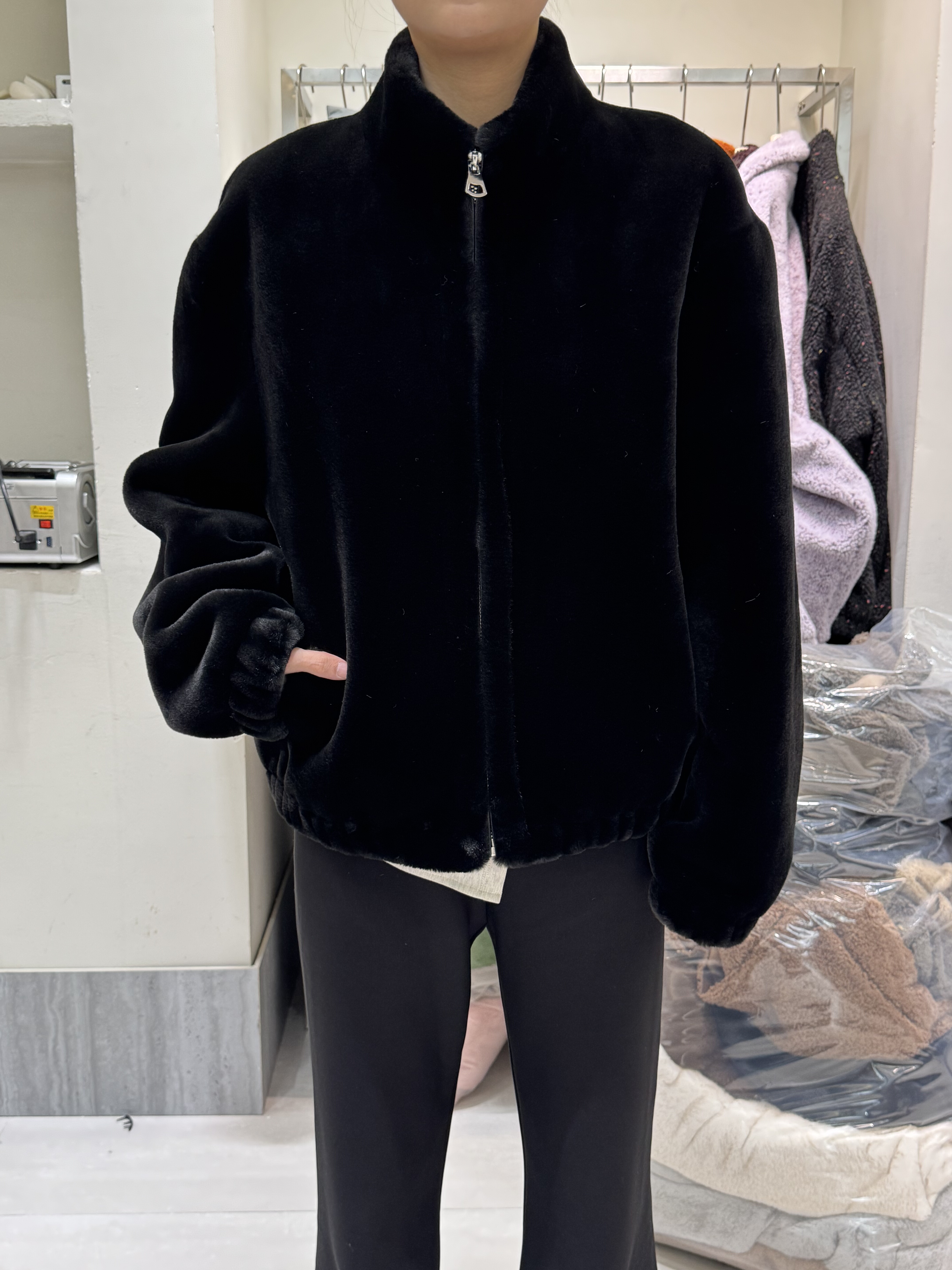 摩登mdeng高级感立领环保皮草外套女2025冬仿水貂毛皮毛一体95680