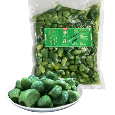 腊八蒜正宗山东绿蒜下饭菜