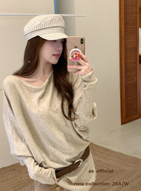 AS OFFICIAL日常显瘦利器｜穿出高段位·不规则蝙蝠袖针织衫13893