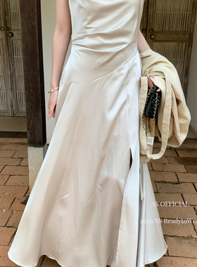 AS OFFICIAL-26年早春吊带小女人抽褶减龄连衣裙26180