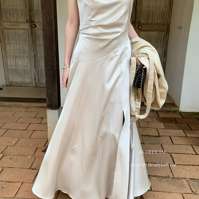 AS OFFICIAL-26年早春吊带小女人抽褶减龄连衣裙26180