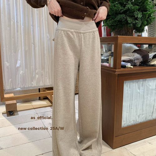 AS OFFICIAL-蓄热无敌暖加绒加厚百搭直筒休闲裤(一条过冬～)2603