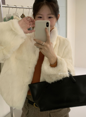 MZI STUDIO-毛软乎乎高级质感不臃肿保暖皮草(含100兔毛)12867##