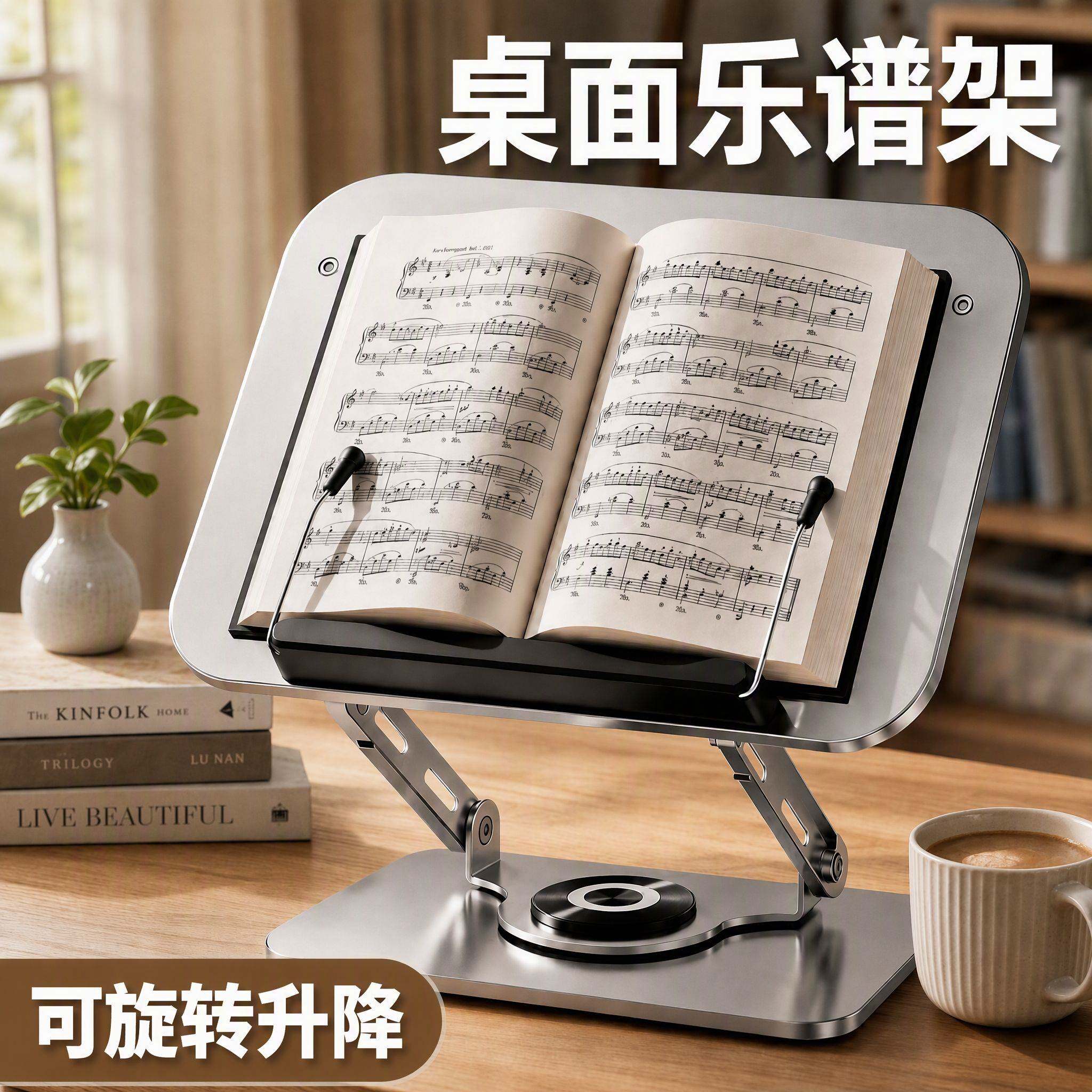 乐谱架桌面折叠式曲谱架吉他钢琴谱架高级可折叠乐谱支架读书架