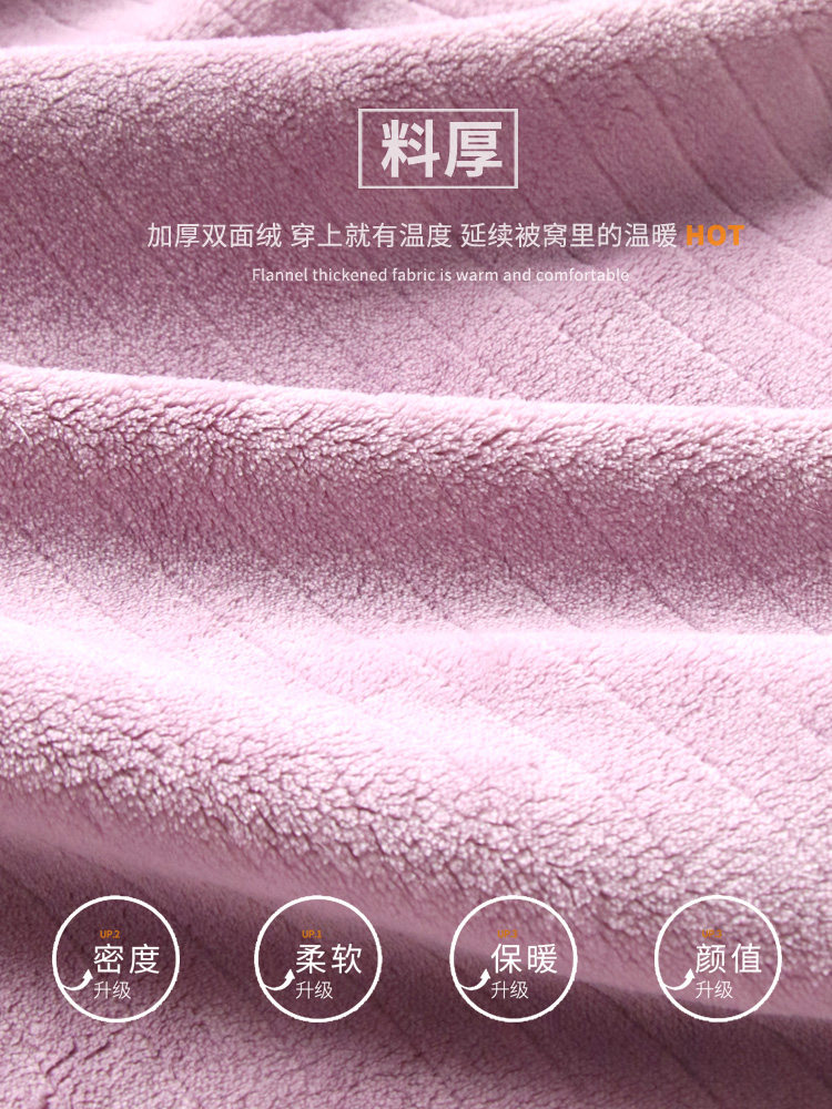 NIGHTGOWN WOMENS AUTUMN AND WINTER THICKENED AND VELVET LONG 2024 NEW MENS WINTER CORAL VELVET FLANNEL COUPLE BATHROBE