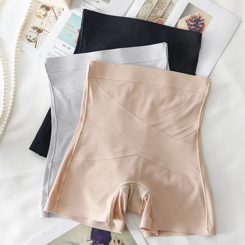 夏打底裤防走光安全裤女蕾丝薄款不卷边大码高腰提臀收腹无痕塑形
