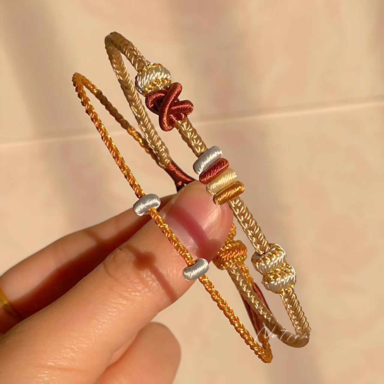 手工编绳本命年双层半成品手绳