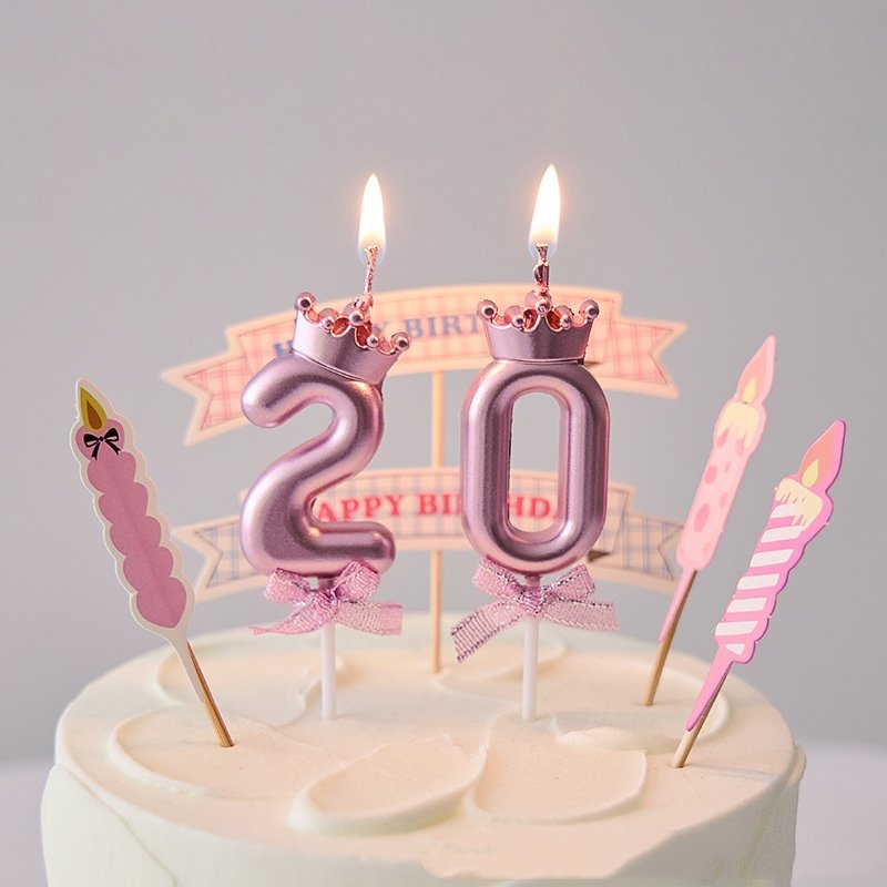 公主粉色皇冠数字蜡烛周岁女孩生日布置蛋糕装饰派对氛围拍照道具,节庆用品/礼品,蜡烛,淘宝优惠券,粉丝福利购,淘宝优惠卷