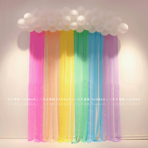 ins风生日派对气球装饰背景墙