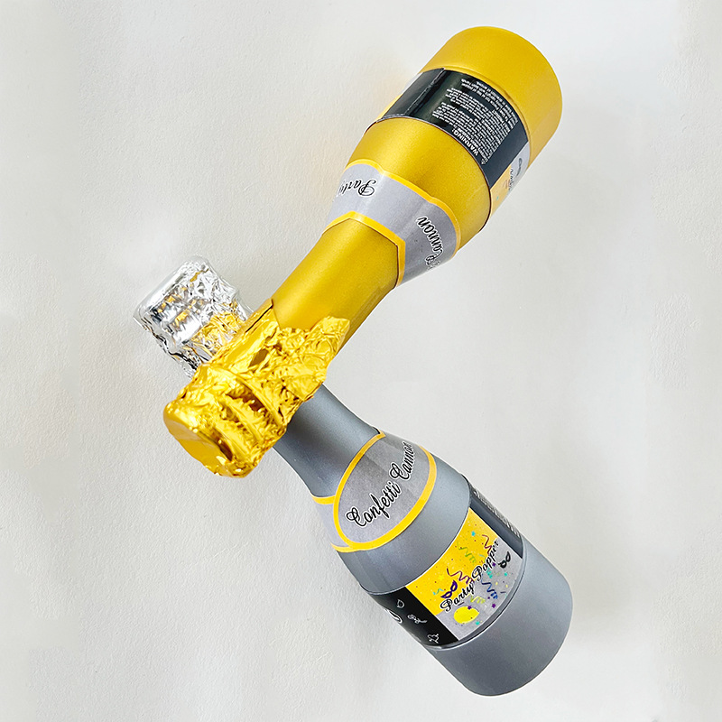 香槟型小礼炮生日派对手持小礼花婚庆结婚出场气氛营造纸屑喷花筒