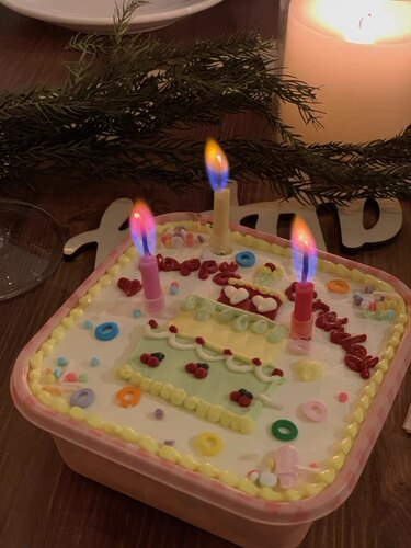 韩国ins网红变色发光生日蛋糕