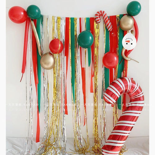 圣诞派对装饰气球布置背景装饰