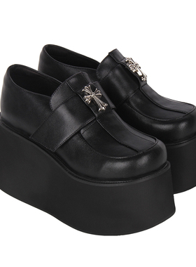 2024秋季新品Lolita 朋克鞋十字架配饰厚底松糕鞋155