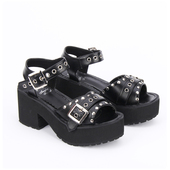 松糕底朋克女凉鞋 2020年夏季 8257 铆钉装 饰系带 新款 上新PUNK