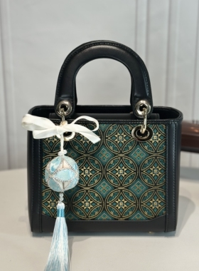 【送绣球送礼盒】广西非遗壮锦轻奢复古戴妃包小方包斜挎手拿时尚