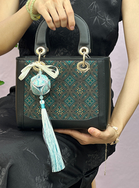 【送绣球】广西非遗壮锦轻奢复古戴妃包小方包斜挎手拿高端气质优