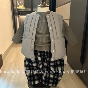 韩版新款宝宝秋冬季马甲婴童加厚夹棉基础款外套简约百搭男童坎肩