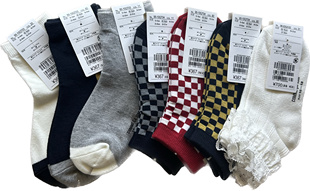 出口日本comme ism棉质中筒浅口短袜男女士儿童成人亲子袜子