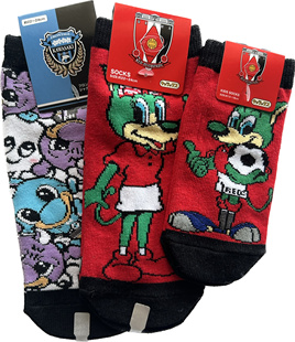 川崎前锋Kawasaki frontale浦和红钻urawa足球队吉祥物棉质船袜