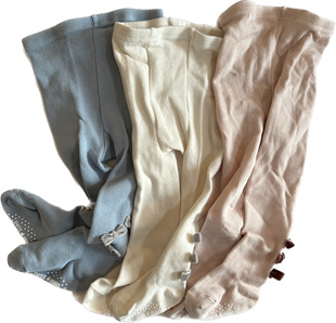 袜提花 人造丝连裤 蝴蝶结 main婴幼儿小童棉 外贸日单petit