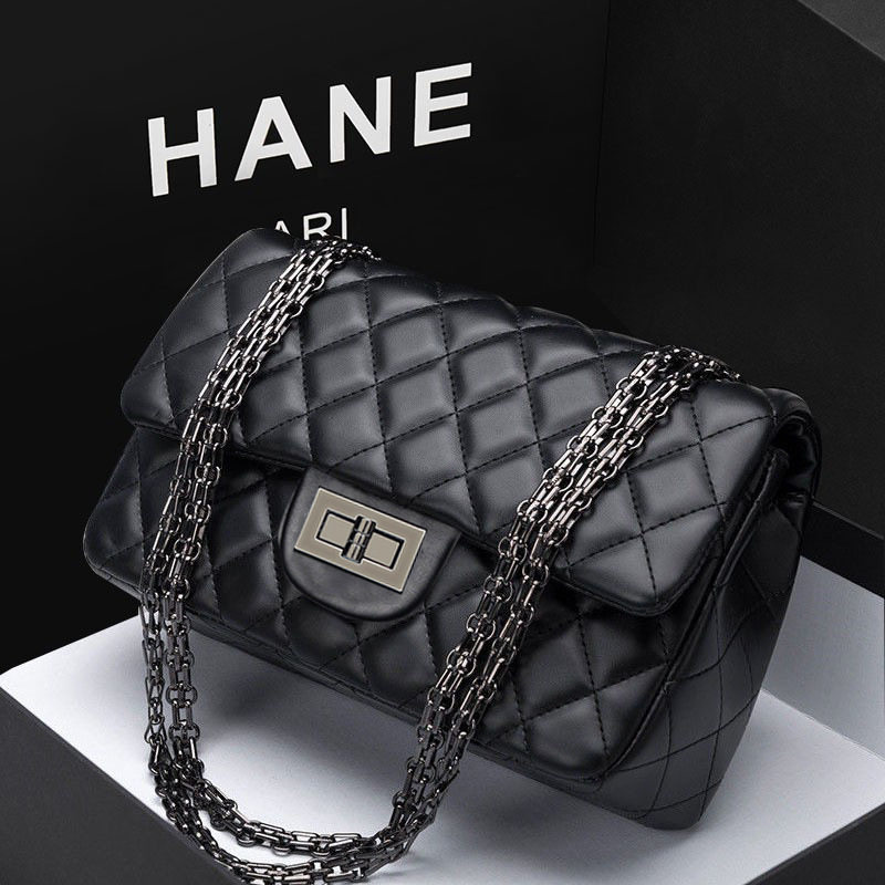 高级感CF小香风包包女2024新款时尚简约斜挎包百搭真皮单肩手提包