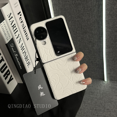 适用oppofindn3flip山茶花手机壳