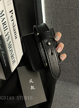 奢华小众高级黑可调节手腕带适用于小米MIX Flip2手机壳全包新款MIX折叠屏flip限量版商务网红翻盖保护套女款