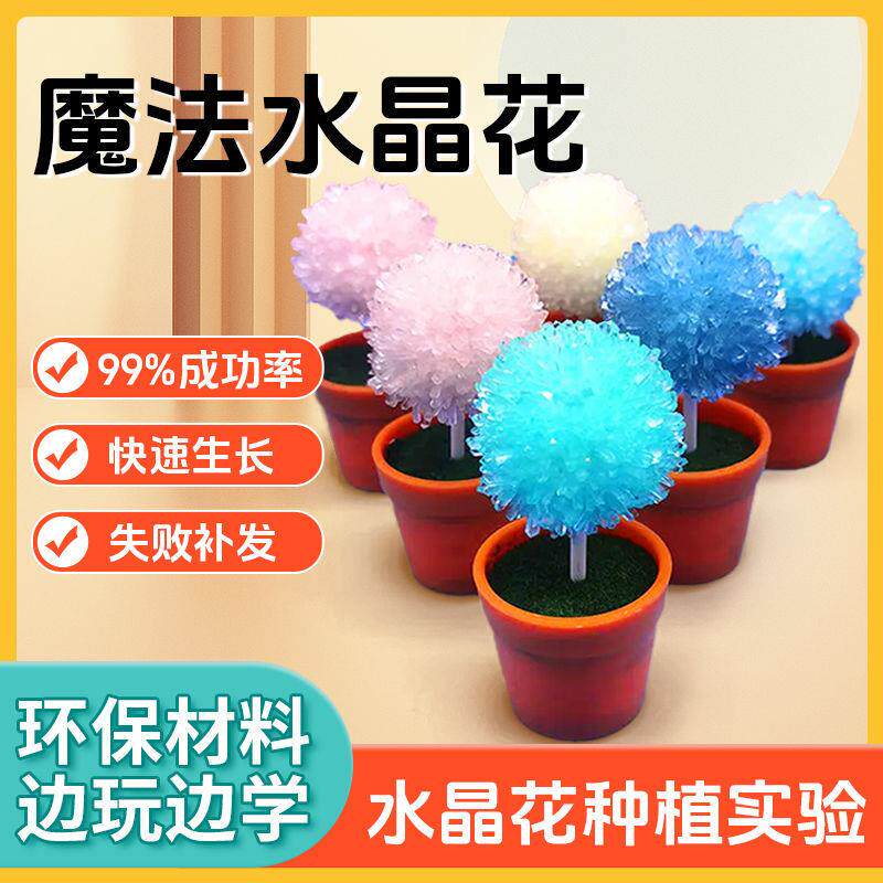 种植水晶花儿童科学小实验DIY套装女孩玩具趣味结晶魔法水晶花