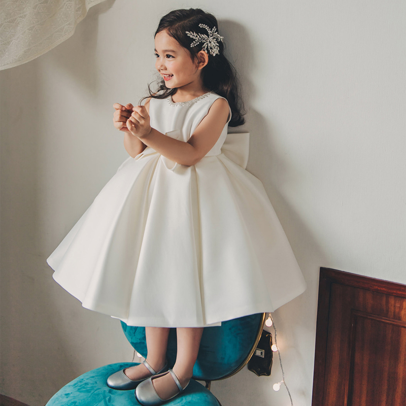 儿童一周岁宴礼服夏季婴儿女宝宝抓周女童小主持人蓬蓬公主裙花童
