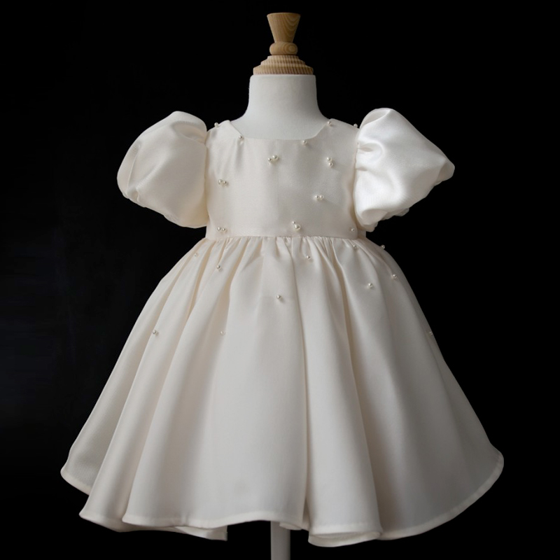女花童礼服裙夏季宝宝周岁生日宴会小众持人儿童公主裙婚礼高端